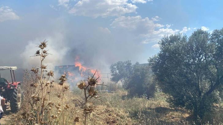Çanakkale'de tarım arazisinde yangın (3)