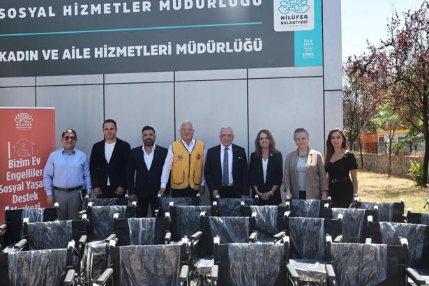 Nilüfer’de 60 tekerlekli sandalye ile engelsiz dayanışma