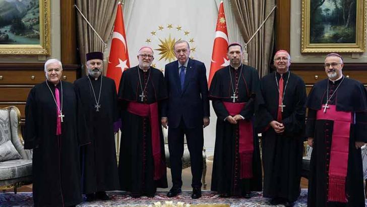 Cumhurbaşkanı Erdoğan, Türkiye Katolik Episkoposlar heyetini kabul etti