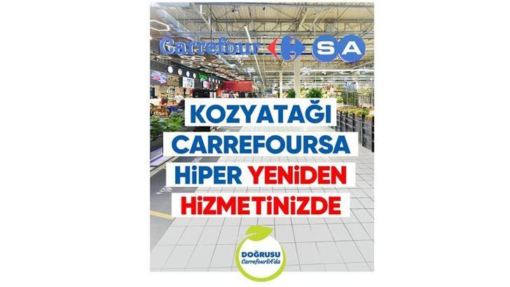 Kozyatağı CarrefourSA Hiper, kapılarını yeniden ziyaretçilerine açtı