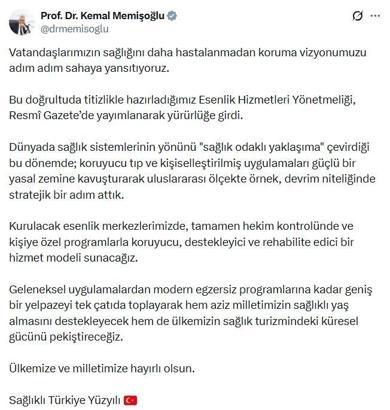 Bakan Memişoğlu'ndan 'esenlik merkezleri' açıklaması