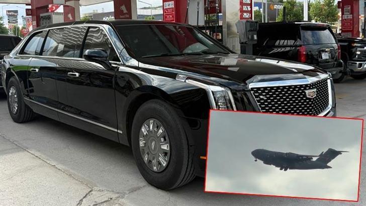 ABD Başkanı Trump'ın konvoyundaki araçlar Ankara'da görüntülendi