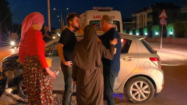 Bursa'da kazada yaralanan sürücüye ilk kontrolü doktor babası yaptı