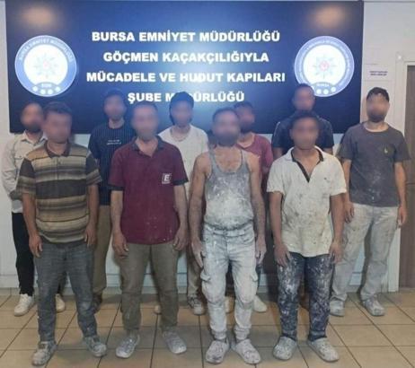 Bursa’da kaçak çalıştırılan 10 yabancı uyruklu yakalandı: 1 gözaltı