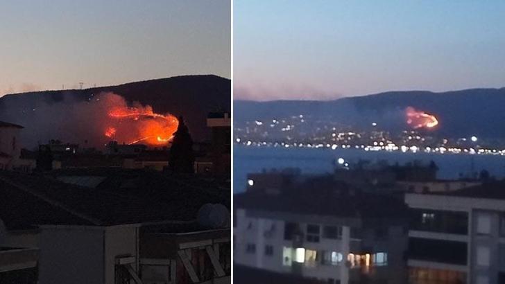 İzmir'de otluk alanda yangın