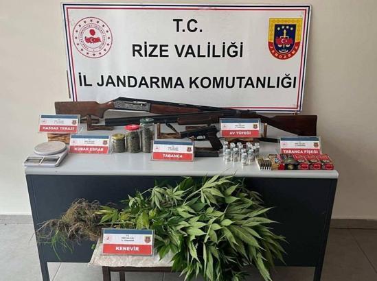 Rize'de uyuşturucu satıcıları ve aranan şüphelilere yönelik operasyon: 6 gözaltı