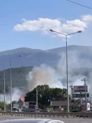 Bursa’da ot yangını; havadan ve karadan müdahale ediliyor