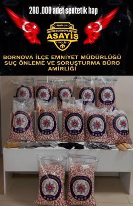 İzmir’de 280 bin sentetik ecza ele geçirildi; 3 gözaltı