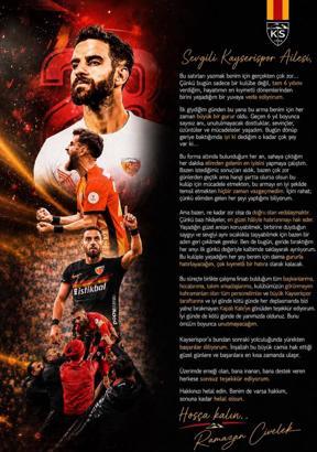 Ramazan Civelek, Kayserispor'a veda etti