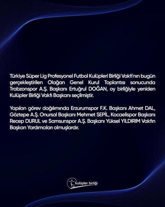Ertuğrul Doğan, Kulüpler Birliği'nde yeniden başkan