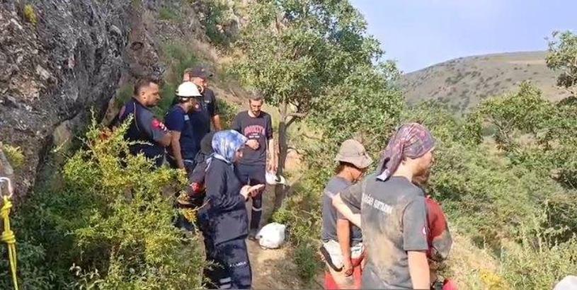 Mağarada bulunan cesedi, yoğun metan gazından dolayı çıkarılamadı