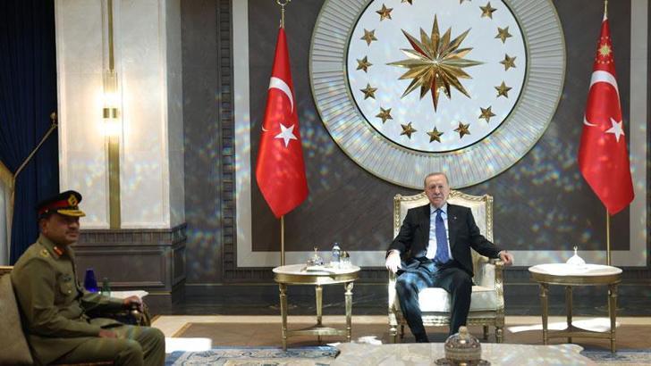 Cumhurbaşkanı Erdoğan, Pakistan Savunma Kuvvetleri Komutanı Munir'i kabul etti