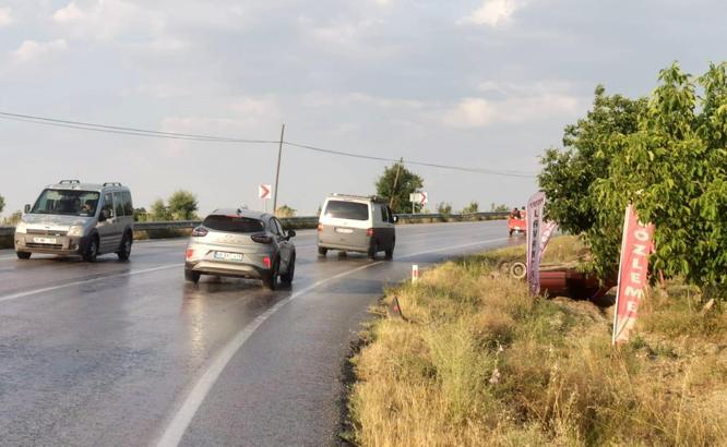 Yola dökülen yakıt kazaya neden oldu