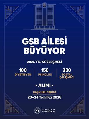 Gençlik ve Spor Bakanlığı 550 personel alımı yapacak