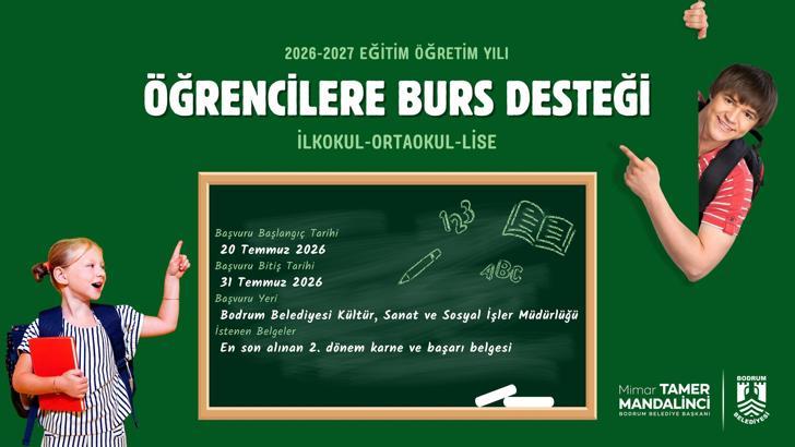 Bodrum Belediyesi'nden öğrencilere burs desteği