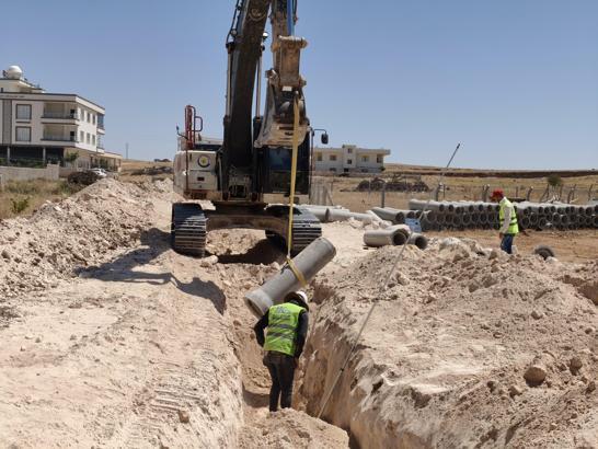 Mardin’de 1200 metrelik atık su şebeke hattı inşa ediliyor