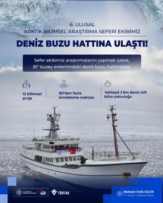 Türk bilim insanları, kuzey kutbundaki deniz buzu hattına ulaştı