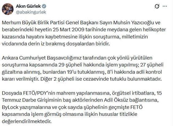 Yazıcıoğlu soruşturmasında 19 şüpheli tutuklandı