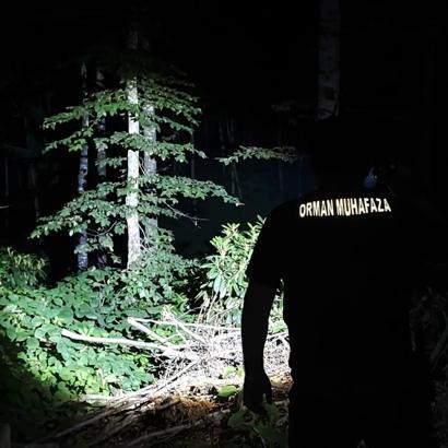 Sakarya ormanlarında gece denetimi