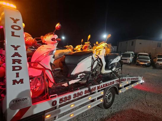 Datça'da motosiklet denetimi: 19'u trafikten menedildi