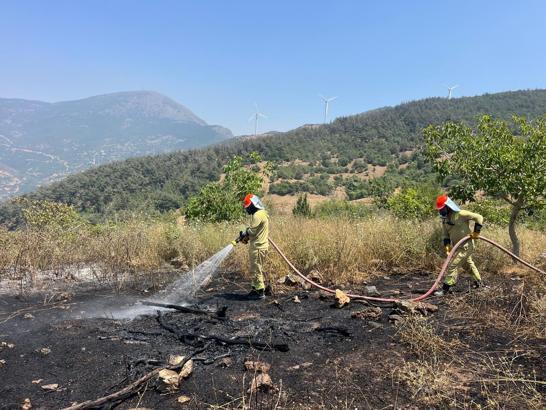 Bahçe'de 2 hektarlık alanda etkili olan yangın söndürüldü