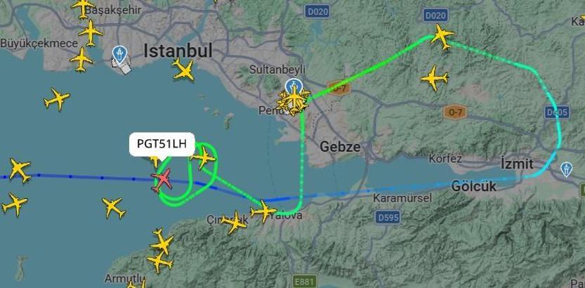 İstanbul’da fırtına; uçaklar havada tur atmak zorunda kaldı
