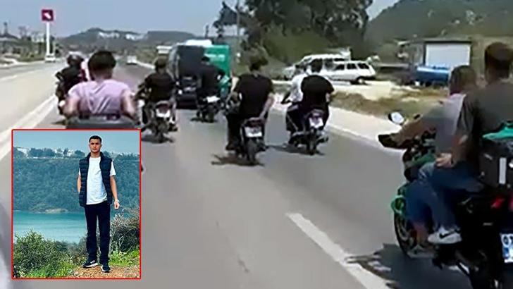 Arkadaşları, kazada ölen Atakan’ı motosikletlerle konvoy yaparak son yolculuğuna uğurladı
