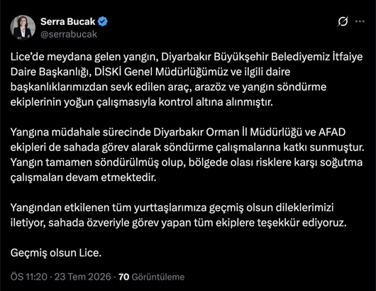 Diyarbakır’da örtü yangını; kontrol altına alındı (2)