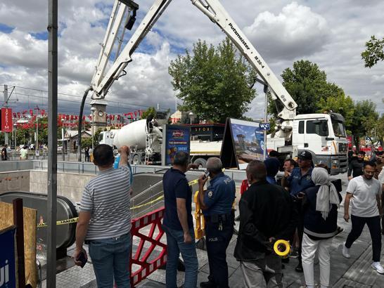 Kayseri’de beton mikserinin pompası patladı; 1 yaralı