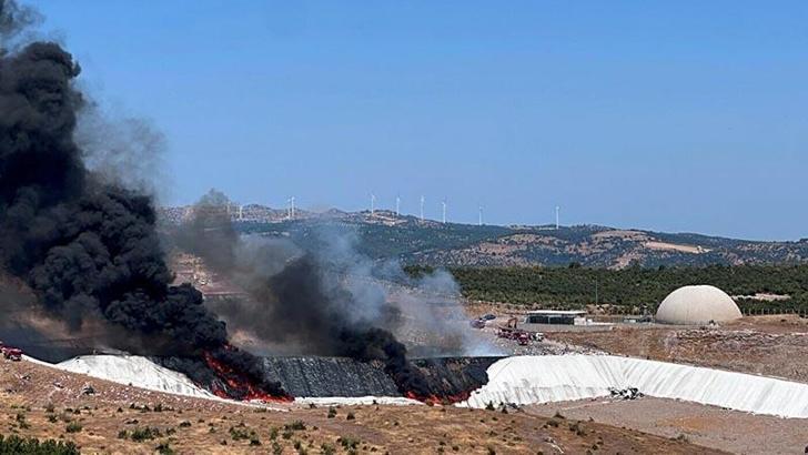 Çanakkale'de katı atık tesisinde yangın