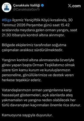 Çanakkale’de tarım arazisinde yangın (2)