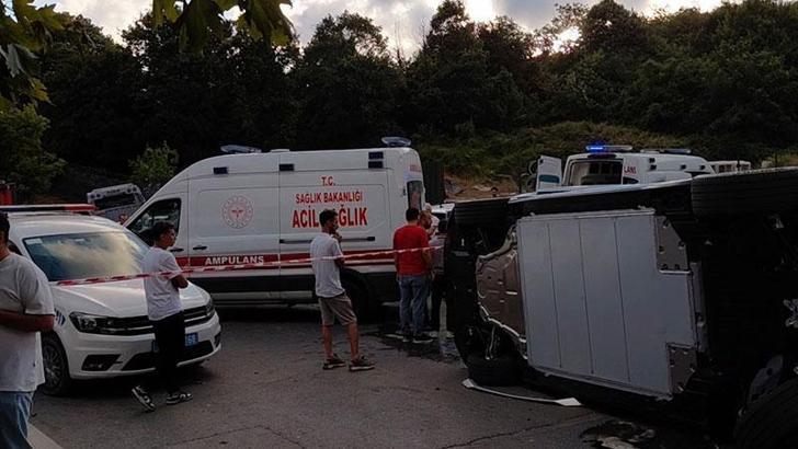 Beykoz’da iki otomobilin çarpıştığı kazada 7 kişi yaralandı