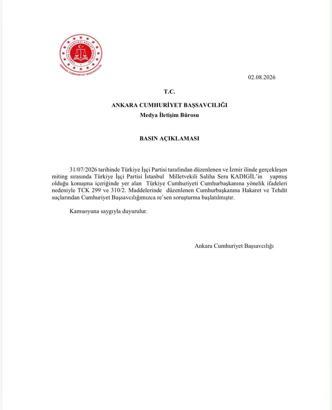 Sera Kadıgil hakkında Cumhurbaşkanına hakaretten soruşturma başlatıldı