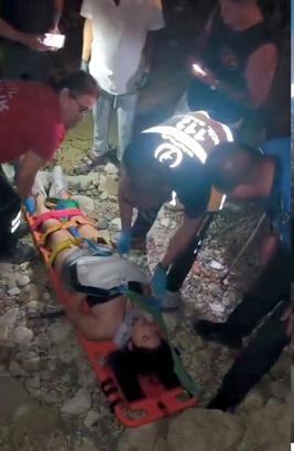 3 metre yükseklikten kayalıklara düşen genç kız yaralandı