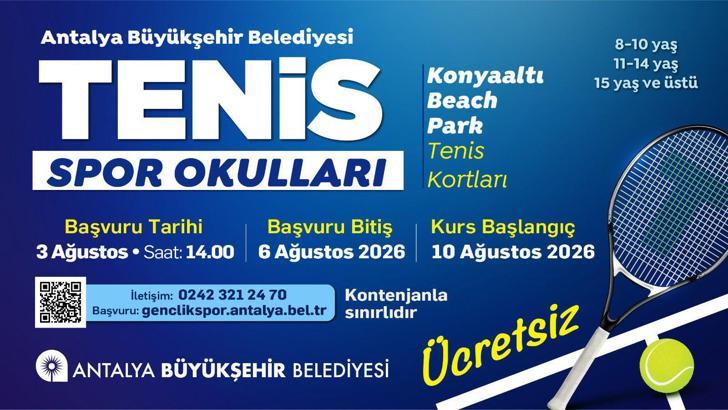 Büyükşehir’in ücretsiz tenis eğitimlerinde yeni dönem
