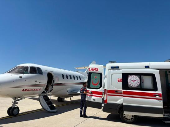 Kalp hastası 4 aylık bebek uçak ambulansla Ankara'ya sevk edildi