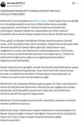 Bakan Çiftçi: Demokratik meşruiyeti karanlık benzetmelerle gölgeleyemezsiniz