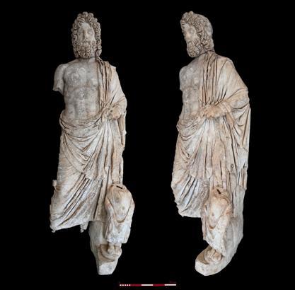 Aspendos'ta 'sağlık tanrısı' ve oğlunun heykeli bulundu