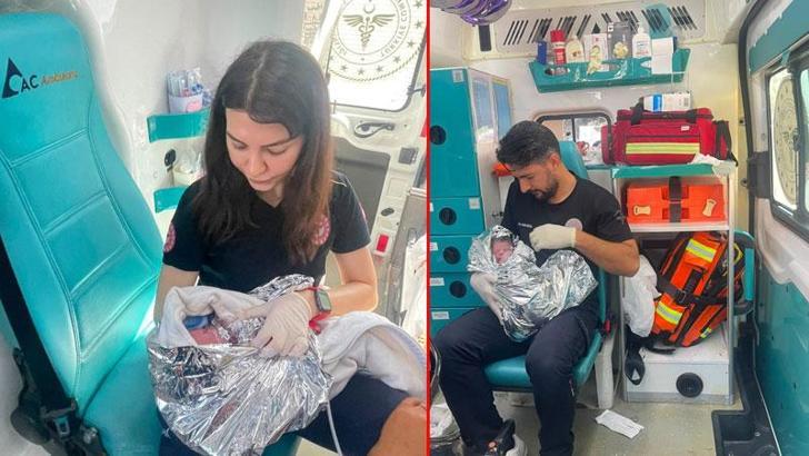 7'nci çocuğunu ambulansta dünyaya getirdi