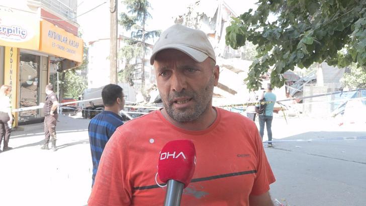 Bahçelievler'de çöken binada enkaz kaldırma çalışmaları sürüyor / Havadan görüntülerle