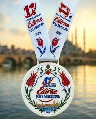 Uluslararası Edirne Maratonu’na özel çini işlemeli madalyalar hazırlandı