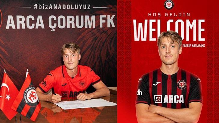 Arca Çorum FK, Norveçli orta saha oyuncusu Markus Karlsbakk’ı kadrosuna kattı