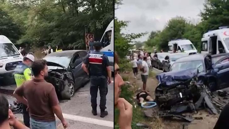 Kocaeli'de iki otomobil çarpıştı: 6 yaralı