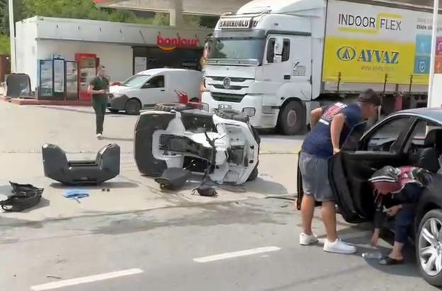 ATV ile otomobil çarpıştı; 2 yaralı