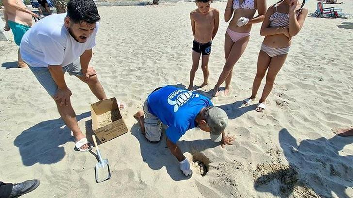 Deniz suyunda kalan 68 caretta caretta yumurtası korumaya alındı