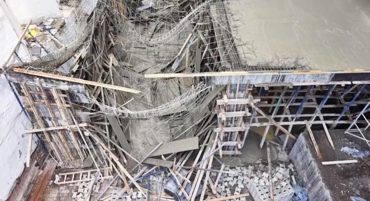 Erzurum'da inşaatta göçük; 2 yaralı