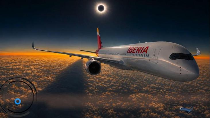 Güneş tutulması için özel uçuş; 10 bin metreden canlı yayınlanacak