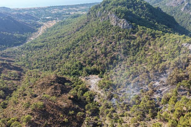Antalya'daki orman yangını, 14 saat sonra kontrol altına alındı / Ek fotoğraflar
