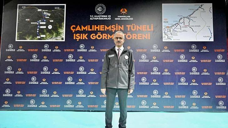 Bakan Uraloğlu: Çamlıhemşin tünelli geçişi pazartesi günü hizmete açılacak