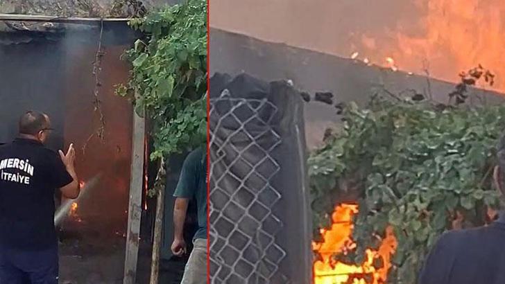 Mersin'de ailesiyle tartışıp, evini yakan şüpheli gözaltında